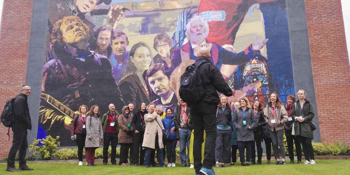 One of our Belfast Group Tours at East Belfast murals