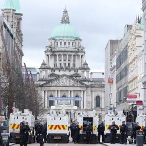 Belfast City Hall was the main focus of the flag protests